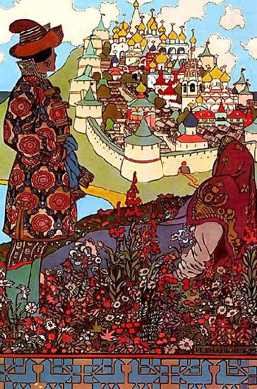 The Island of Buyan 1905, Ivan Bilibin